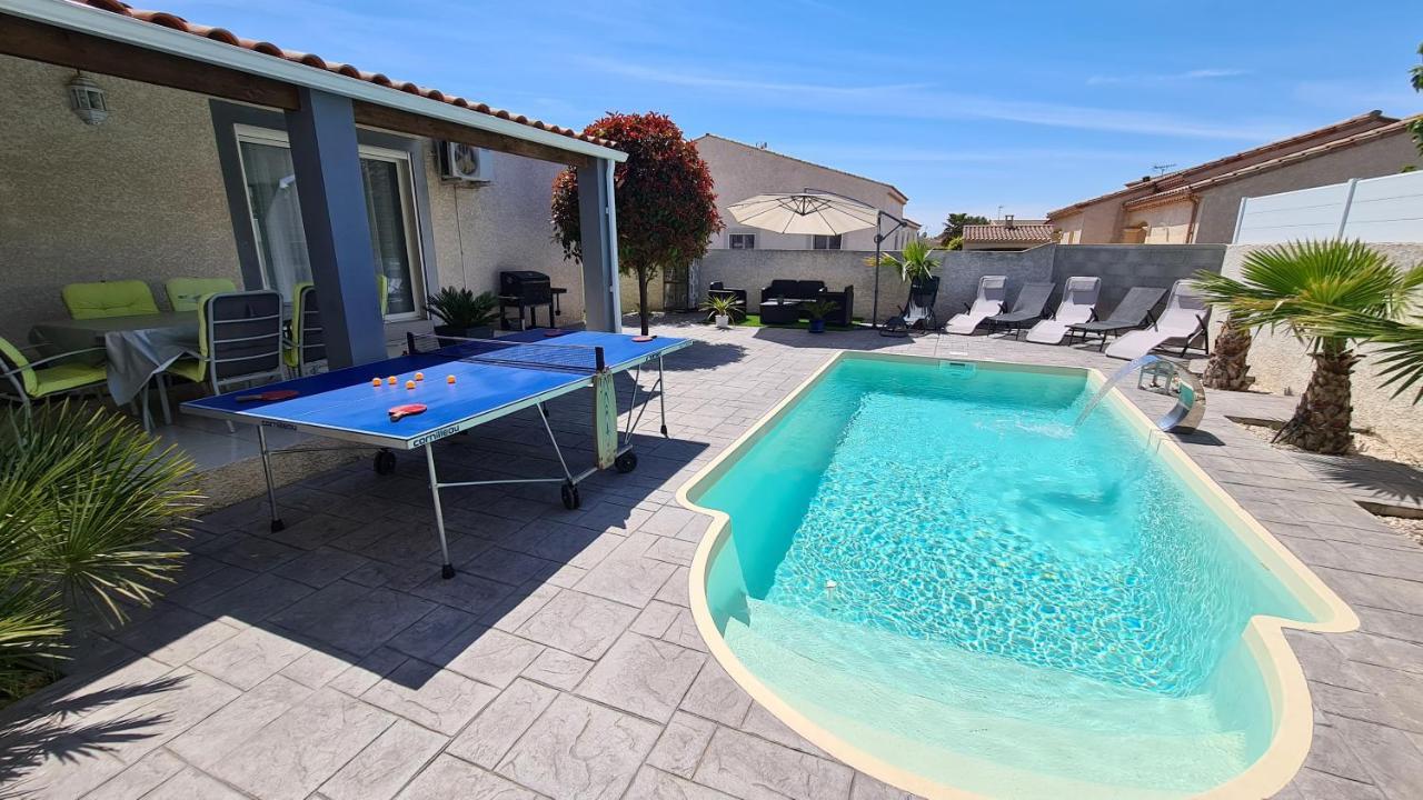 Villa Piscine De La Garrigue Florensac 외부 사진