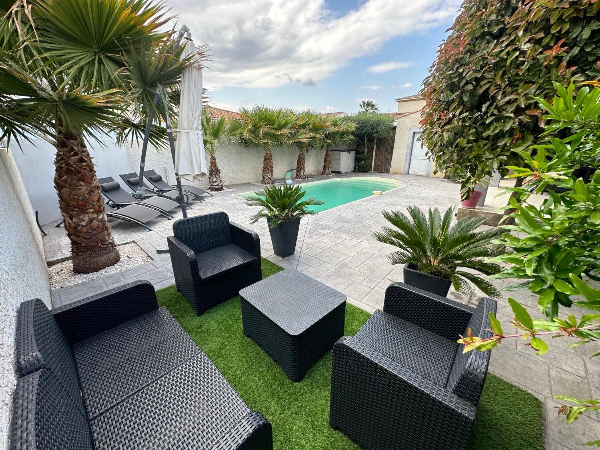 Villa Piscine De La Garrigue Florensac 외부 사진