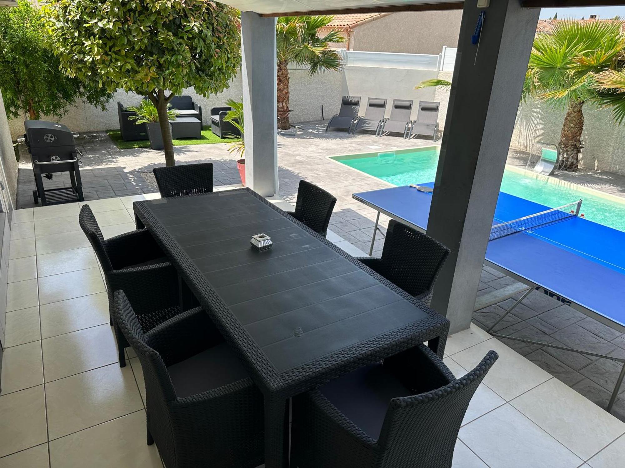 Villa Piscine De La Garrigue Florensac 외부 사진