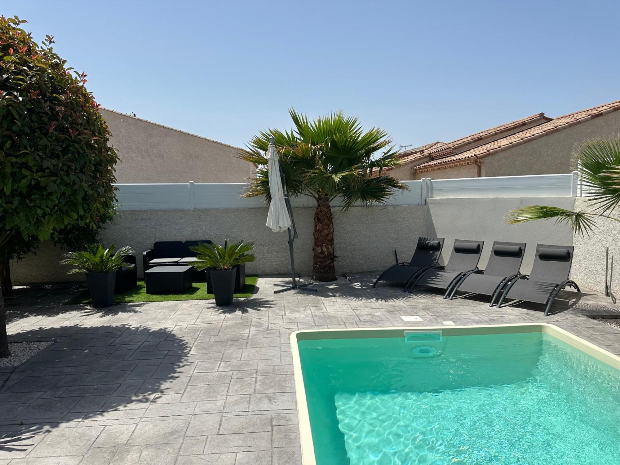 Villa Piscine De La Garrigue Florensac 외부 사진