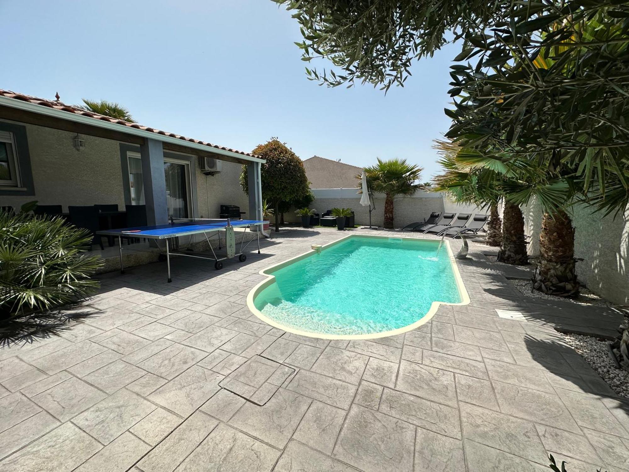 Villa Piscine De La Garrigue Florensac 외부 사진